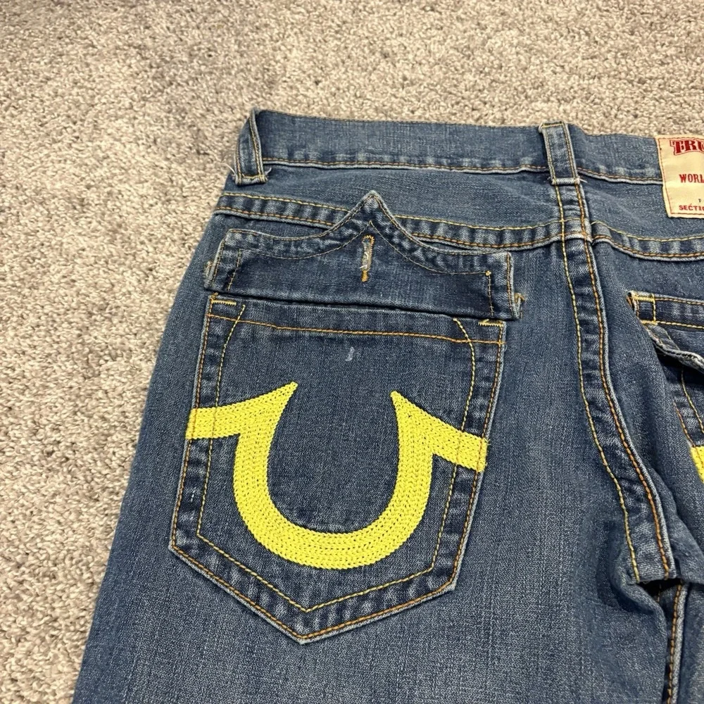 Y2K True Religion Billy Super T Jeans 32x33 FIT 34x33 5 Pocket USA Unique Biker